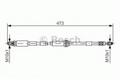 Furtun frana FORD KA Van 1.3 i - BOSCH 1 987 476 066 foto