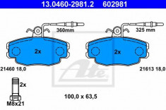 placute frana CITROEN ZX 1.9 TD - ATE 13.0460-2981.2 foto