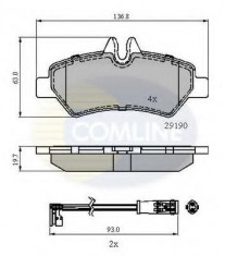 placute frana MERCEDES-BENZ SPRINTER 3,5-t bus 318 CDI - COMLINE CBP21556 foto