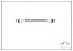 Furtun frana CITROEN BERLINGO I caroserie 1.1 i - CORTECO 19025764 foto