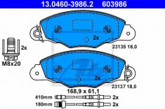 placute frana CITROEN XM 2.5 TD - ATE 13.0460-3986.2 foto