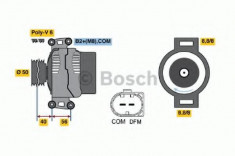 Generator / Alternator MERCEDES-BENZ E-CLASS Cabriolet E 350 - BOSCH 0 986 047 150 foto