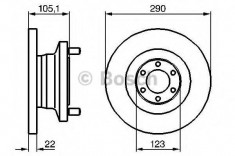 Disc frana IVECO DAILY III caroserie inchisa/combi 2.8 CNG - BOSCH 0 986 478 885 foto