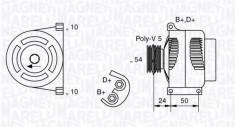 Generator / Alternator FIAT PUNTO 1.2 - MAGNETI MARELLI 063377027010 foto