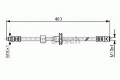 Furtun frana MERCEDES-BENZ C-CLASS limuzina C 220 D - BOSCH 1 987 476 778 foto