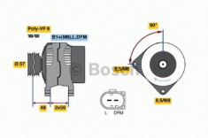 Generator / Alternator AUDI A2 1.4 TDI - BOSCH 0 986 047 350 foto