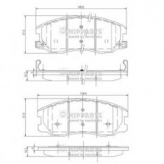 placute frana OPEL ANTARA 2.4 - NIPPARTS J3600913 foto