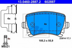 placute frana VW PASSAT 1.4 TSI - ATE 13.0460-2887.2 foto