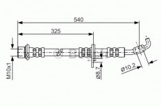 Furtun frana TOYOTA IPSUM 2.0 - BOSCH 1 987 476 781 foto