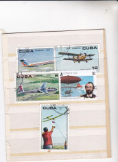 timbre st. din Cuba aeronautica foto