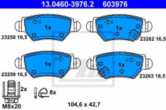 placute frana OPEL ASTRA G hatchback 1.2 16V - ATE 13.0460-3976.2 foto