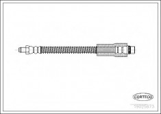 Furtun frana PEUGEOT 206+ 1.4 i - CORTECO 19025873 foto