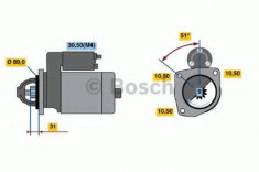 starter - BOSCH 0 001 231 005 foto