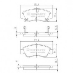 placute frana HONDA BALLADE IV hatchback 1.4 L - NIPPARTS J3604034 foto