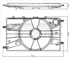 Suport, ventilator - TYC 825-0017-1 foto