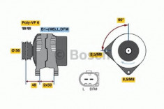 Generator / Alternator FORD GALAXY 2.8 V6 - BOSCH 0 986 041 860 foto