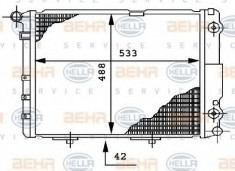 Radiator, racire motor MERCEDES-BENZ E-CLASS limuzina E 250 D - HELLA 8MK 376 712-451 foto