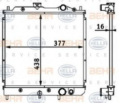 Radiator, racire motor MITSUBISHI COLT Mk III 1.3 - HELLA 8MK 376 708-091 foto