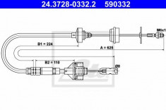 Cablu ambreiaj CITROEN XSARA 1.4 i - ATE 24.3728-0332.2 foto