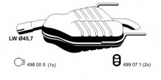 Toba esapament finala OPEL VECTRA C 1.8 16V - ERNST 043120 foto