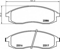 placute frana MITSUBISHI COLT/RODEO 2.0 - HELLA 8DB 355 006-731 foto