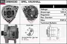 Generator / Alternator OPEL ASTRA G hatchback 2.0 DI - DELCO REMY DRB4030 foto