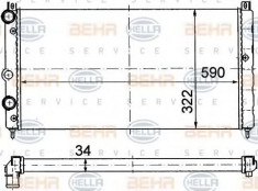 Radiator, racire motor SKODA FELICIA 1.6 LX - HELLA 8MK 376 714-591 foto