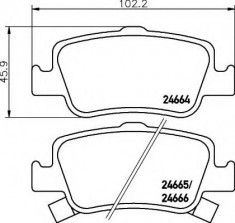 placute frana TOYOTA ALTIS limuzina 1.8 - HELLA 8DB 355 013-571 foto