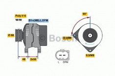 Generator / Alternator VW TRANSPORTER / CARAVELLE Mk IV bus 2.5 TDI - BOSCH 0 986 041 890 foto