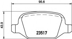 placute frana ALFA ROMEO 156 1.6 16V T.SPARK - HELLA 8DB 355 009-361 foto