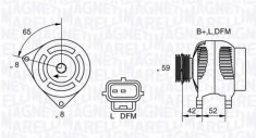 Generator / Alternator FORD FIESTA Mk IV 1.8 DI - MAGNETI MARELLI 063341758010 foto