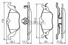 placute frana OPEL ASTRA G hatchback 1.2 16V - BOSCH 0 986 424 456 foto