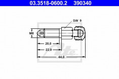 Surub/supapa aerisire - ATE 03.3518-0600.2 foto