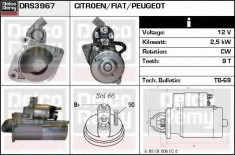 starter FIAT DUCATO caroserie 2.8 JTD - DELCO REMY DRS3967 foto