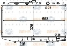 Radiator, racire motor HONDA BALLADE IV limuzina 1.6 i 16V - HELLA 8MK 376 706-681 foto