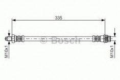 Furtun frana RENAULT KANGOO 1.9 dTi - BOSCH 1 987 476 955 foto