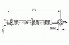 Furtun frana TOYOTA VITZ 1.3 - BOSCH 1 987 476 833 foto