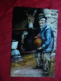 Ilustrata Batran cu ulcior si magar - Normandia Pitoreasca