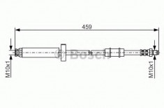 Furtun frana FIAT DUCATO platou / sasiu 2.5 TD - BOSCH 1 987 476 462 foto