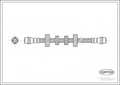 Furtun frana AUDI 500 2.0 - CORTECO 19020444 foto