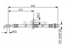 Furtun frana TOYOTA COROLLA Combi 1.4 VVT-i - BOSCH 1 987 476 246 foto