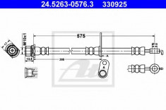 Furtun frana TOYOTA PICNIC 2.0 VVT-i - ATE 24.5263-0576.3 foto