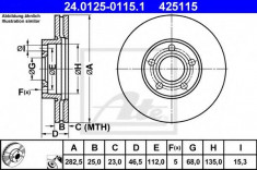 Disc frana VW PASSAT limuzina 1.6 - ATE 24.0125-0115.1 foto