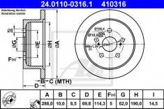 Disc frana LEXUS RX 300 - ATE 24.0110-0316.1 foto