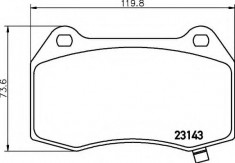 placute frana CADILLAC CTS cupe 6.2 V - HELLA 8DB 355 014-461 foto