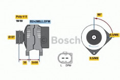 Generator / Alternator VW POLO 1.2 - BOSCH 0 986 049 101 foto