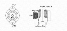 Generator / Alternator VOLVO V40 combi 1.9 TD - MAGNETI MARELLI 943354083010 foto