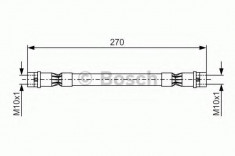 Furtun frana AUDI 100 limuzina 2.0 - BOSCH 1 987 476 404 foto