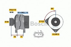 Generator / Alternator BMW 5 limuzina 530 i - BOSCH 0 124 515 050 foto
