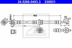 Furtun frana NISSAN SENTRA II hatchback 1.5 - ATE 24.5266-0453.3 foto